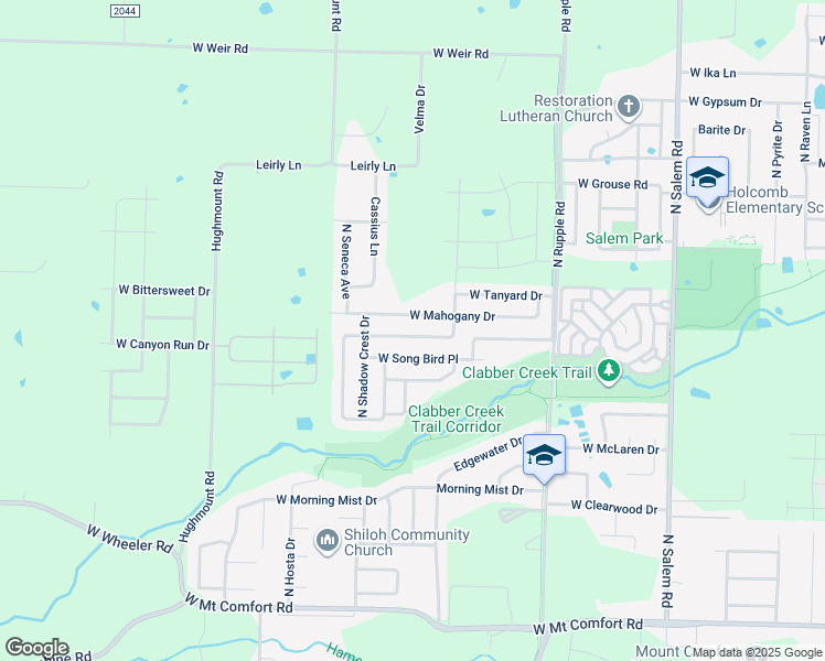 map of restaurants, bars, coffee shops, grocery stores, and more near 4074 West Spring House Drive in Fayetteville