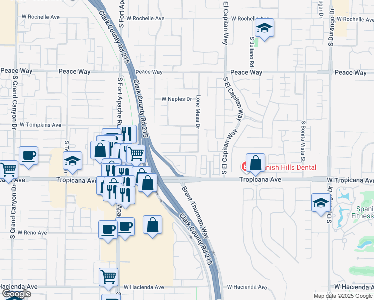 map of restaurants, bars, coffee shops, grocery stores, and more near 9140 Sapphire Point Avenue in Las Vegas