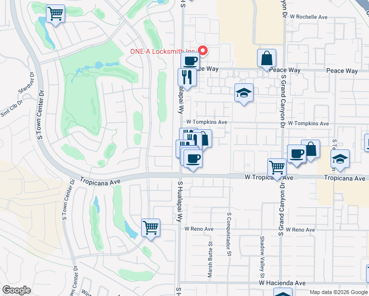 map of restaurants, bars, coffee shops, grocery stores, and more near 4808 Regalo Bello Street in Las Vegas