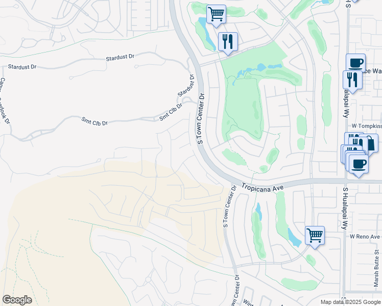 map of restaurants, bars, coffee shops, grocery stores, and more near 4797 Denaro Drive in Las Vegas