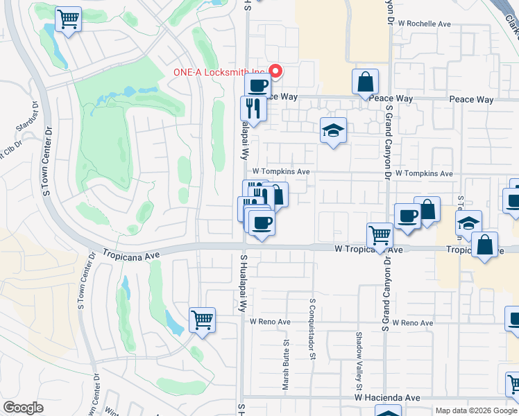 map of restaurants, bars, coffee shops, grocery stores, and more near 4795 Castel Martini Court in Las Vegas