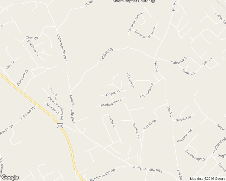 map of restaurants, bars, coffee shops, grocery stores, and more near 4107 Kingdom Lane in Knoxville