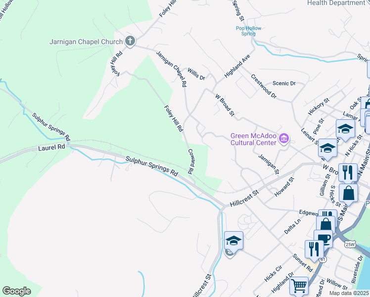 map of restaurants, bars, coffee shops, grocery stores, and more near 926 Coward Road in Clinton