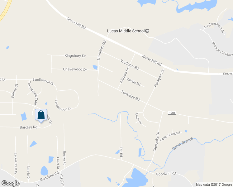 map of restaurants, bars, coffee shops, grocery stores, and more near 800 Torredge Road in Durham