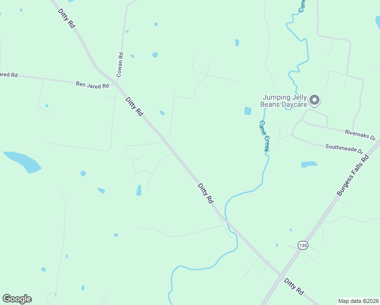 map of restaurants, bars, coffee shops, grocery stores, and more near 5235 Ditty Road in Cookeville