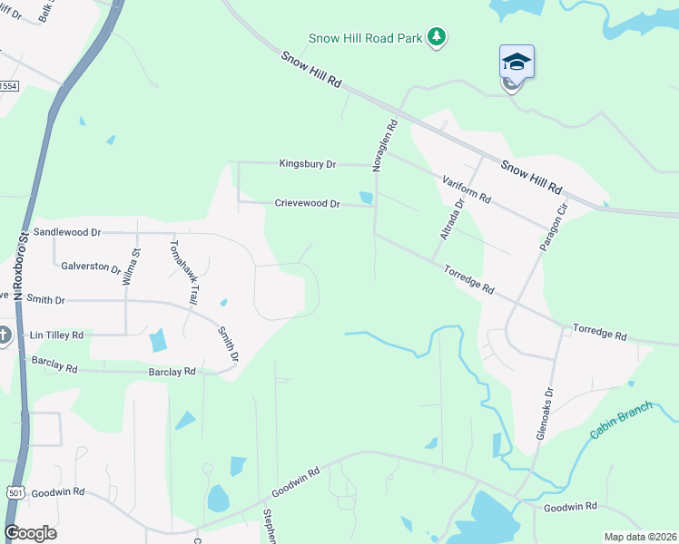 map of restaurants, bars, coffee shops, grocery stores, and more near 1110 Sandlewood Drive in Durham