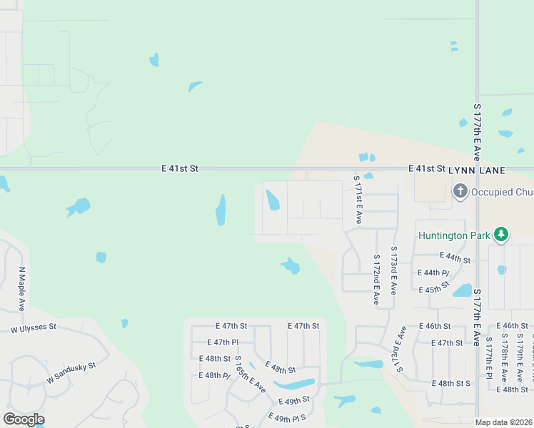 map of restaurants, bars, coffee shops, grocery stores, and more near 4235 South 166th East Avenue in Tulsa