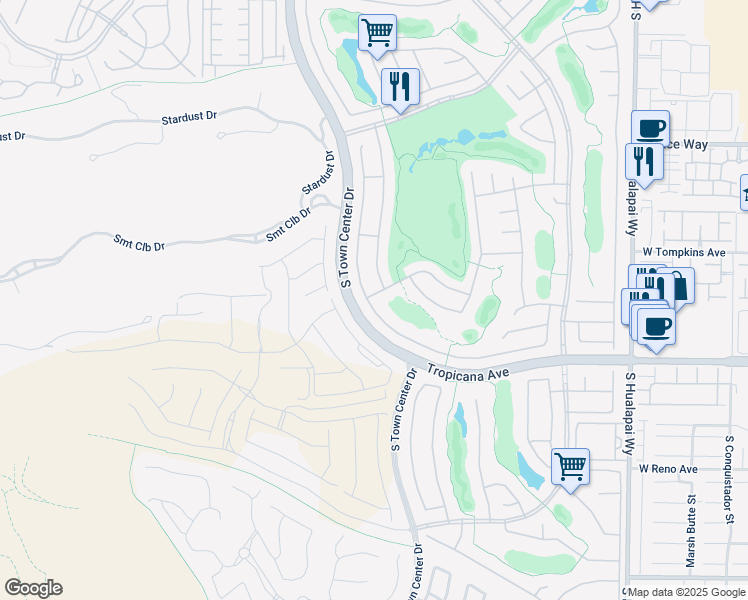 map of restaurants, bars, coffee shops, grocery stores, and more near 4806 Denaro Drive in Las Vegas