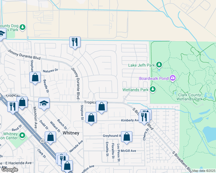 map of restaurants, bars, coffee shops, grocery stores, and more near 4798 Diza Court in Las Vegas