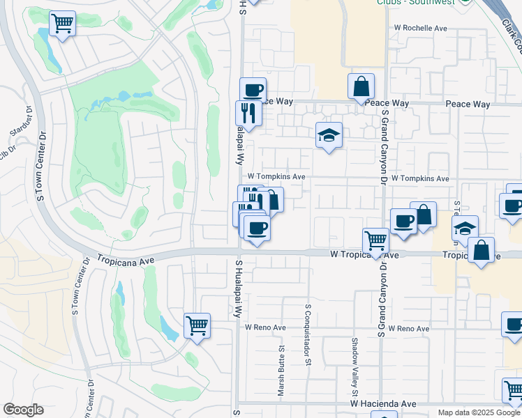 map of restaurants, bars, coffee shops, grocery stores, and more near 4786 Castel Martini Court in Las Vegas
