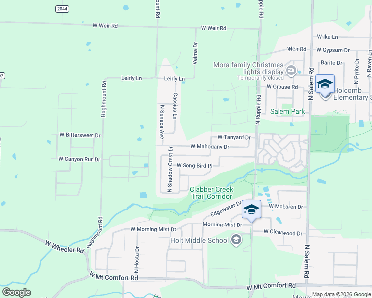 map of restaurants, bars, coffee shops, grocery stores, and more near 4074 West Spring House Drive in Fayetteville