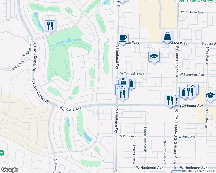 map of restaurants, bars, coffee shops, grocery stores, and more near 10267 Santo Nina Court in Las Vegas
