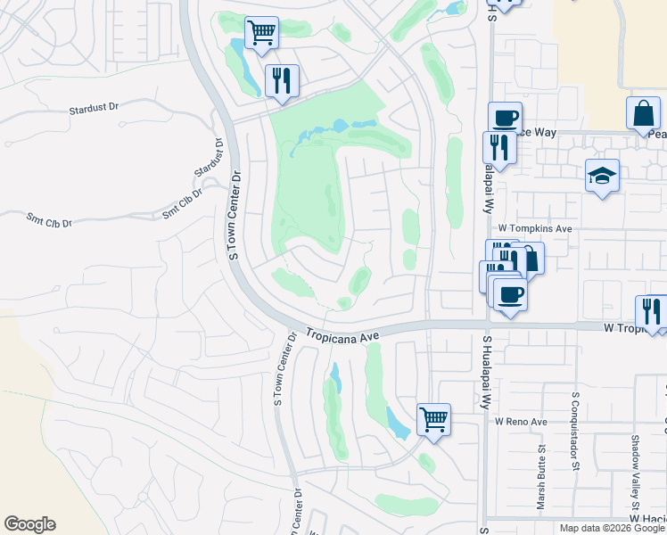 map of restaurants, bars, coffee shops, grocery stores, and more near 10514 Bambola Place in Las Vegas