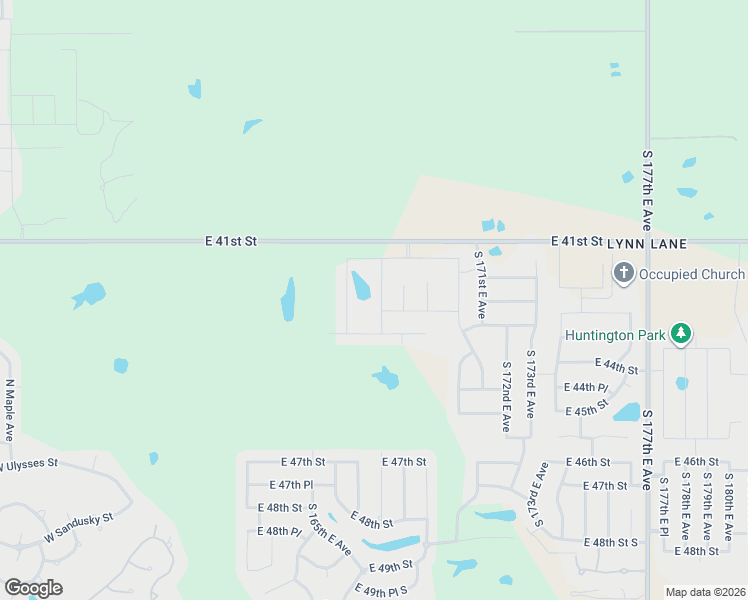 map of restaurants, bars, coffee shops, grocery stores, and more near 4235 South 166th East Avenue in Tulsa