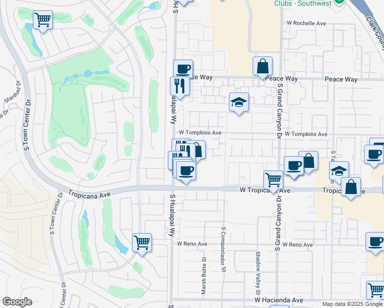 map of restaurants, bars, coffee shops, grocery stores, and more near 4777 San Marcello Street in Las Vegas