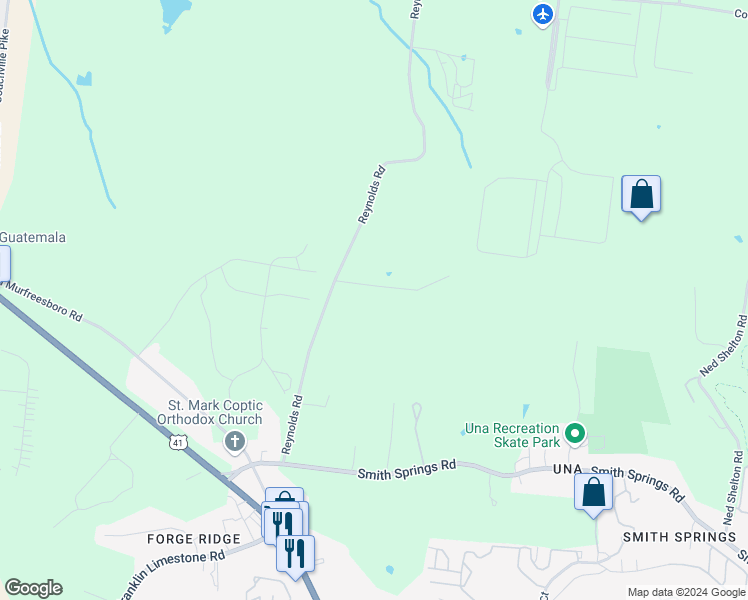 map of restaurants, bars, coffee shops, grocery stores, and more near 1792 Reynolds Road in Nashville