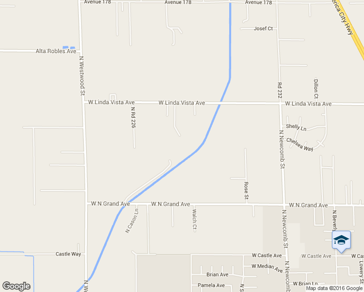 map of restaurants, bars, coffee shops, grocery stores, and more near 2037 West Linda Vista Avenue in Porterville