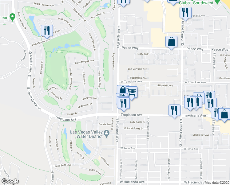 map of restaurants, bars, coffee shops, grocery stores, and more near 4766 Regalo Bello Street in Las Vegas
