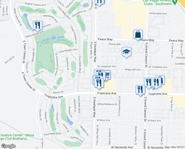 map of restaurants, bars, coffee shops, grocery stores, and more near 4762 Regalo Bello Street in Las Vegas