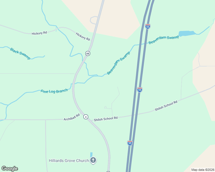 map of restaurants, bars, coffee shops, grocery stores, and more near 7304 Shiloh School Road in Whitakers