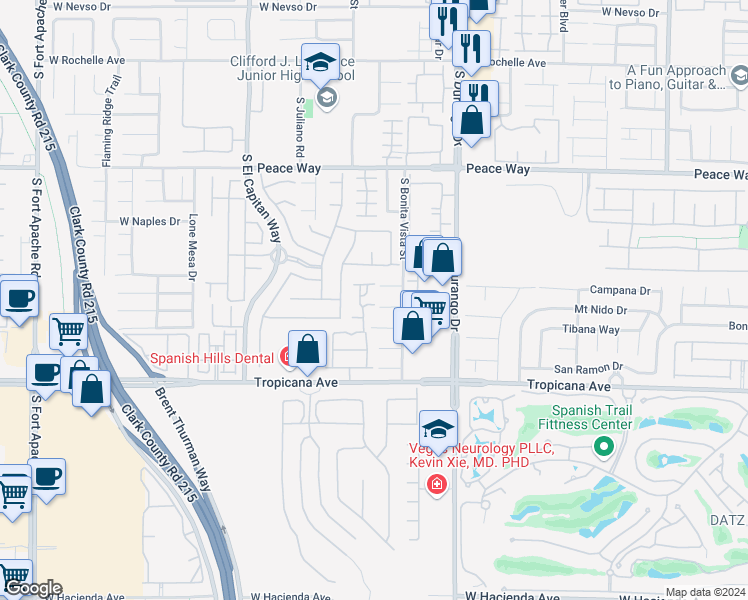 map of restaurants, bars, coffee shops, grocery stores, and more near 8752 Reef Island Court in Las Vegas