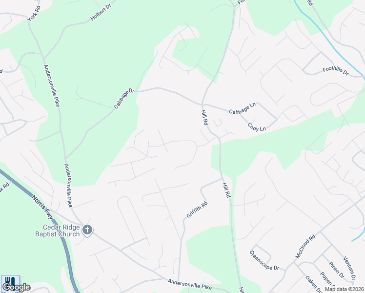 map of restaurants, bars, coffee shops, grocery stores, and more near 7922 Knowledge Lane in Knoxville