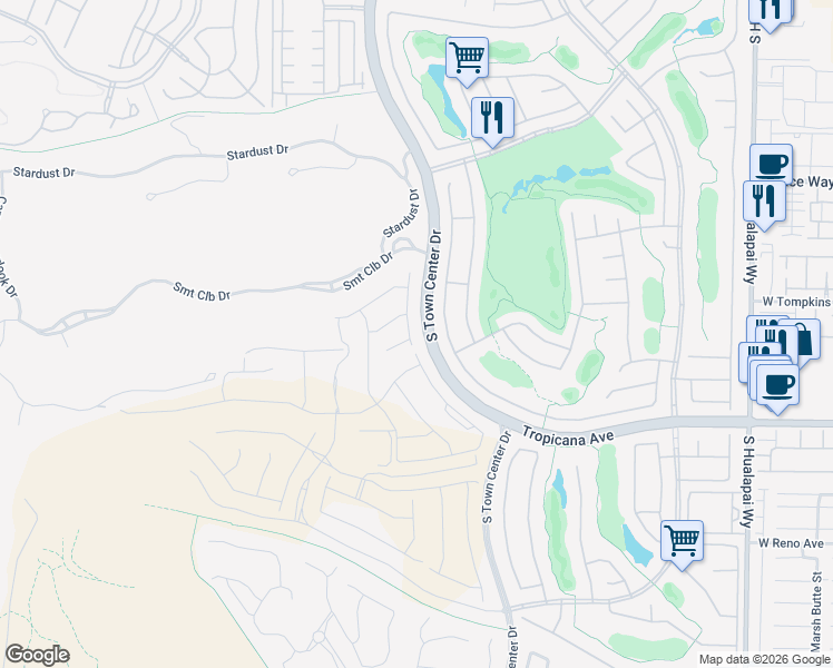 map of restaurants, bars, coffee shops, grocery stores, and more near 4729 Denaro Drive in Las Vegas