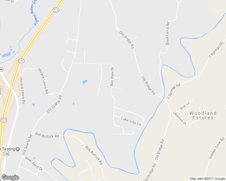 map of restaurants, bars, coffee shops, grocery stores, and more near 1708 Bay View Drive in Cookeville