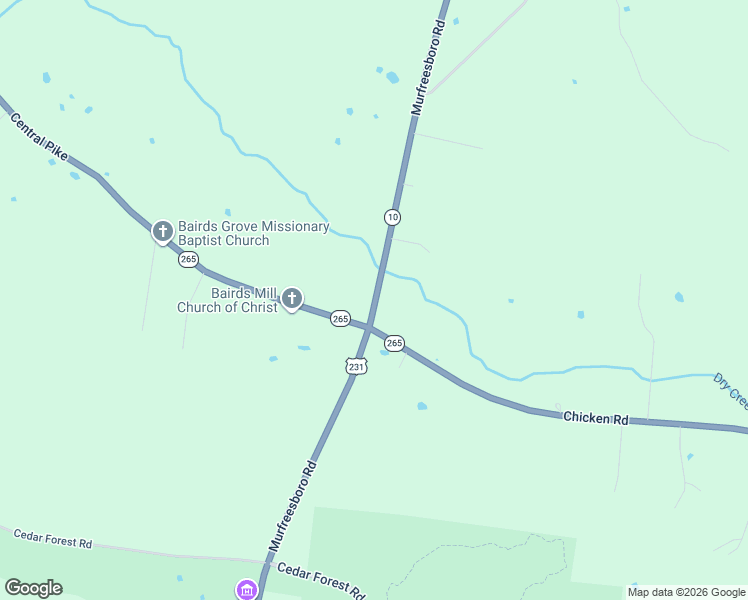 map of restaurants, bars, coffee shops, grocery stores, and more near 4286-4490 Murfreesboro Road in Lebanon