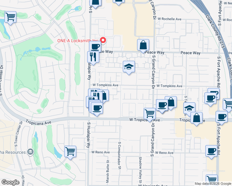 map of restaurants, bars, coffee shops, grocery stores, and more near 10034 Canyon Dunes Avenue in Las Vegas