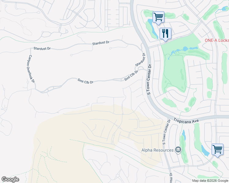 map of restaurants, bars, coffee shops, grocery stores, and more near in Las Vegas