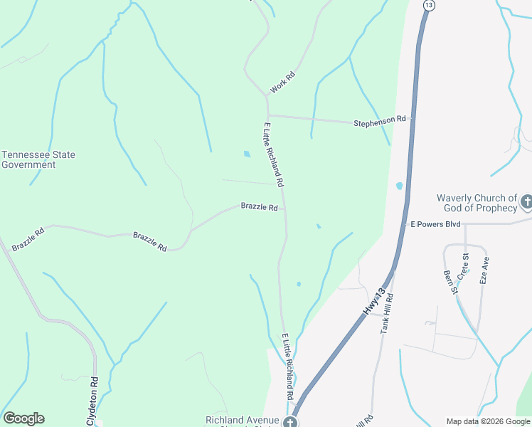 map of restaurants, bars, coffee shops, grocery stores, and more near 56 Brazzle Road in Waverly