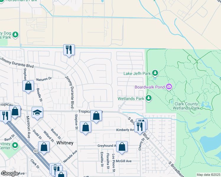 map of restaurants, bars, coffee shops, grocery stores, and more near 4749 Califa Drive in Las Vegas