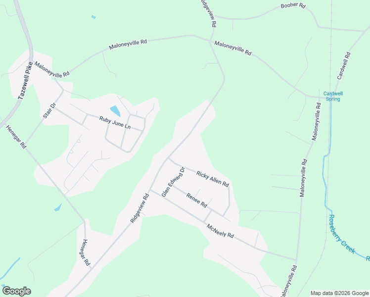 map of restaurants, bars, coffee shops, grocery stores, and more near 7339 Ridgeview Road in Corryton