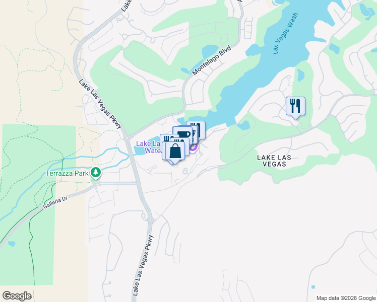 map of restaurants, bars, coffee shops, grocery stores, and more near 20 Costa Di Lago in Henderson