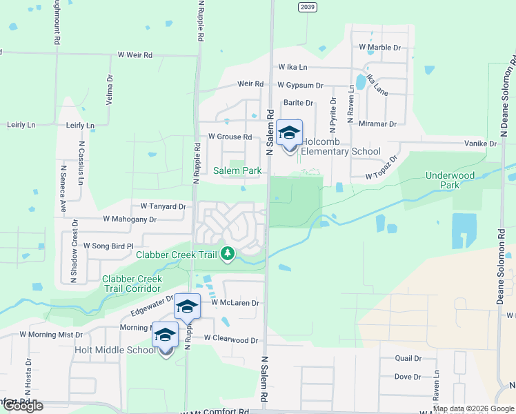 map of restaurants, bars, coffee shops, grocery stores, and more near 3474 Clabber Creek Boulevard in Fayetteville