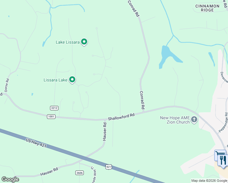 map of restaurants, bars, coffee shops, grocery stores, and more near 306 Plemmons Road in Lewisville