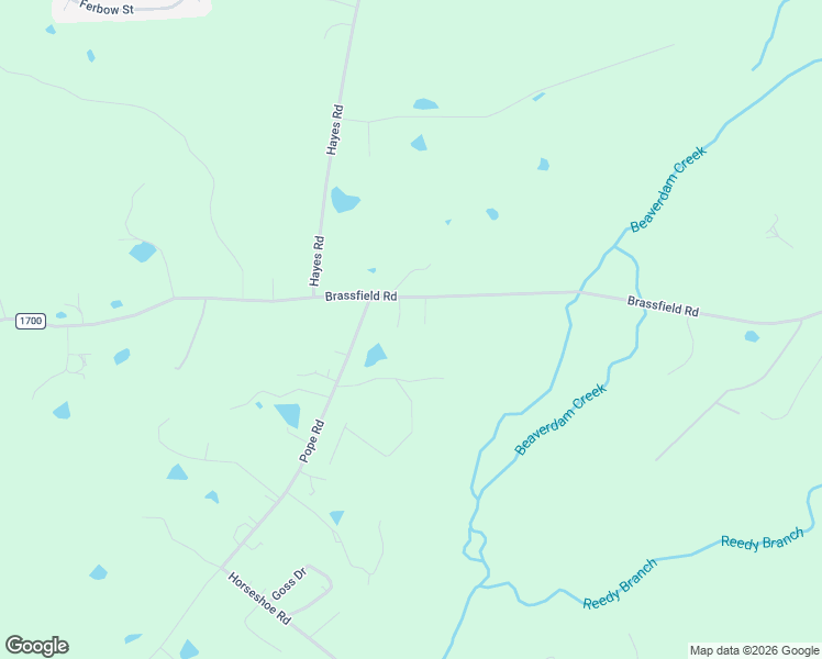 map of restaurants, bars, coffee shops, grocery stores, and more near 2634 Brassfield Road in Creedmoor