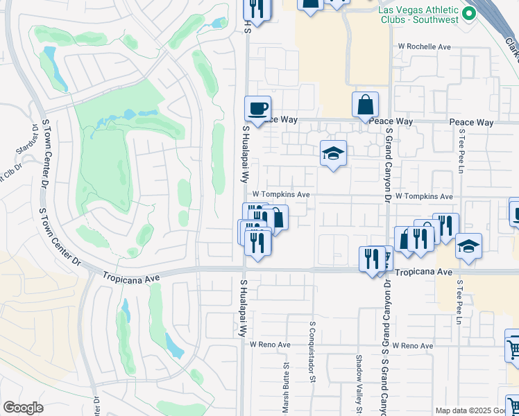 map of restaurants, bars, coffee shops, grocery stores, and more near 10156 Palazzo Marcelli Court in Las Vegas