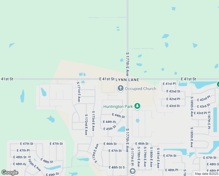 map of restaurants, bars, coffee shops, grocery stores, and more near 4324 South Lynn Lane Road in Tulsa