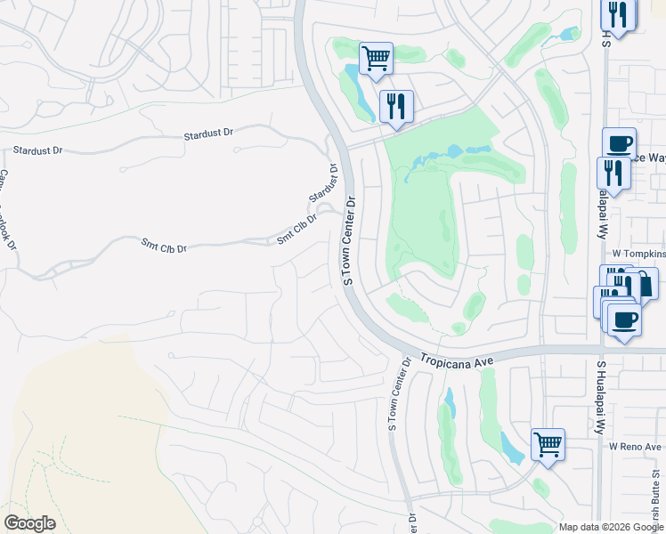 map of restaurants, bars, coffee shops, grocery stores, and more near 4729 Denaro Drive in Las Vegas