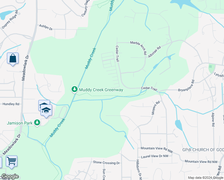 map of restaurants, bars, coffee shops, grocery stores, and more near 5171 Shelburne Court in Winston-Salem