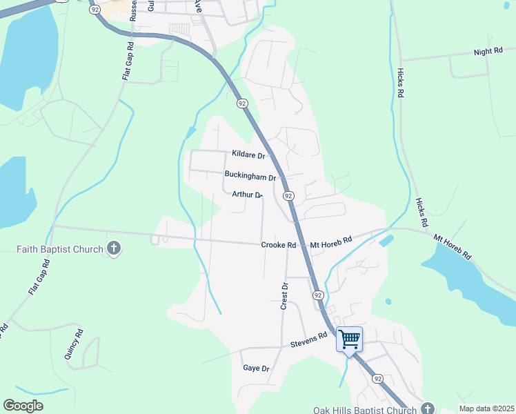 map of restaurants, bars, coffee shops, grocery stores, and more near 1121 Arthur Dr in Jefferson City