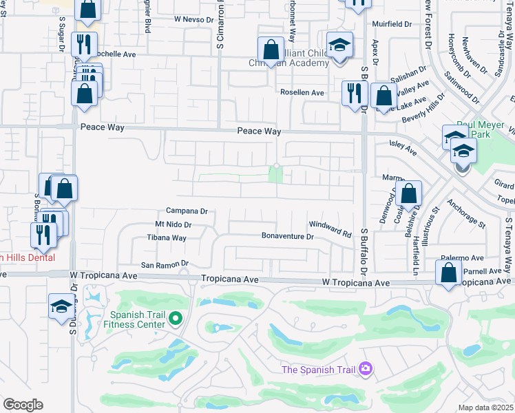 map of restaurants, bars, coffee shops, grocery stores, and more near 4701 Jasper Rock Court in Las Vegas