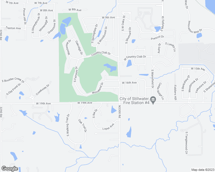 map of restaurants, bars, coffee shops, grocery stores, and more near 4912 Crestview Drive in Stillwater