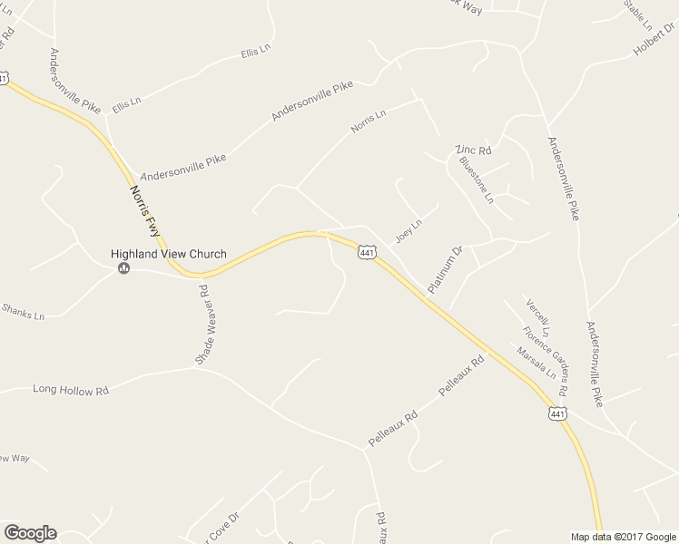 map of restaurants, bars, coffee shops, grocery stores, and more near 3333 Weaver Cemetery Road in Knoxville