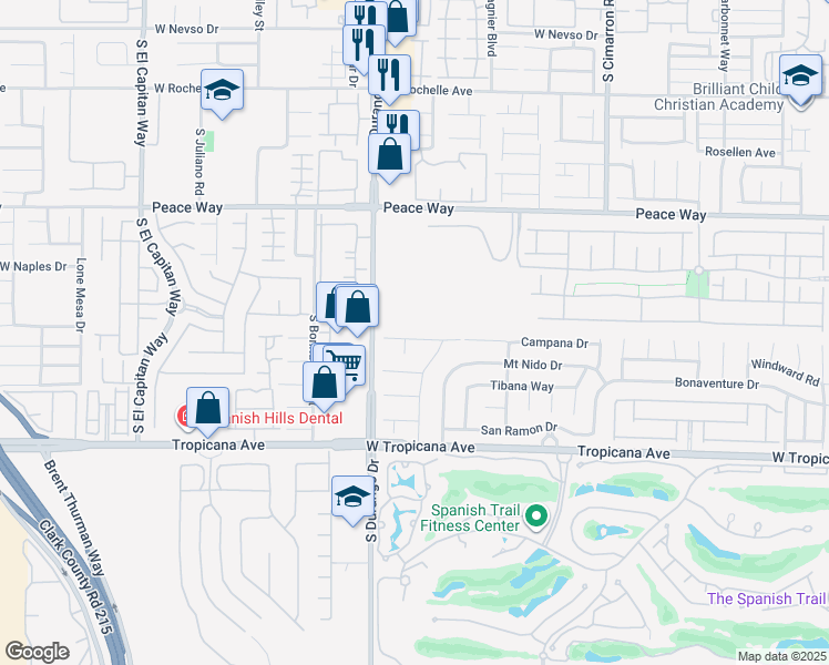 map of restaurants, bars, coffee shops, grocery stores, and more near 8554 Lambert Drive in Las Vegas