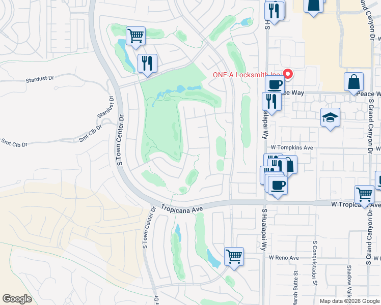 map of restaurants, bars, coffee shops, grocery stores, and more near 10473 Acclamato Avenue in Las Vegas
