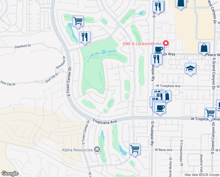 map of restaurants, bars, coffee shops, grocery stores, and more near 10473 Acclamato Avenue in Las Vegas