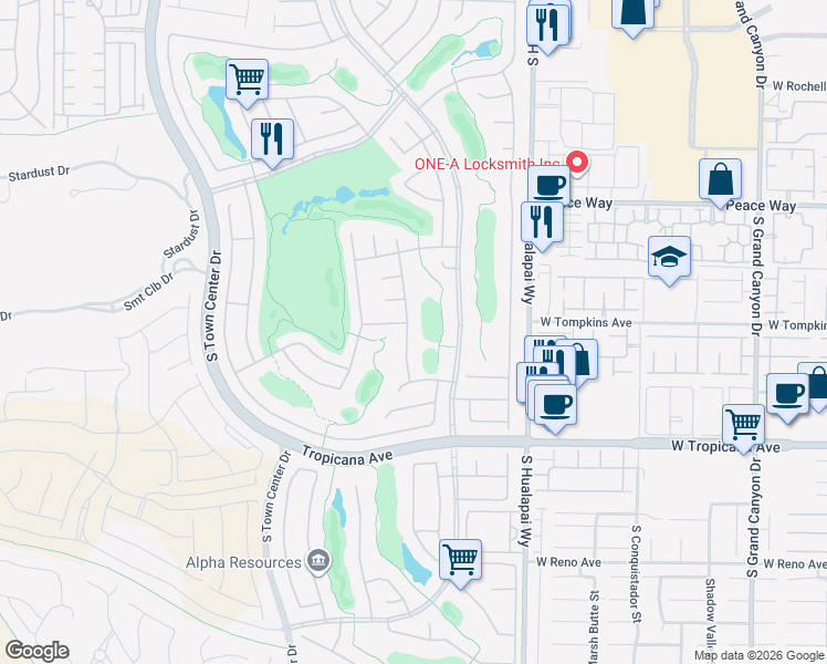 map of restaurants, bars, coffee shops, grocery stores, and more near 4718 Atlantico Street in Las Vegas